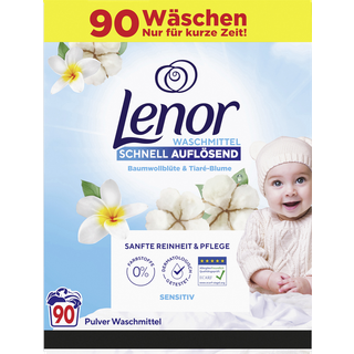 Lenor Vaskepulver Sensitiv 90 vaske 2.09 DKK/1 vask/e