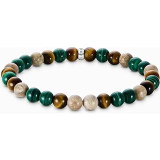 Thomas Sabo A2193-468-7-L19 Unisex Bead Armband in Erd- und Grüntönen
