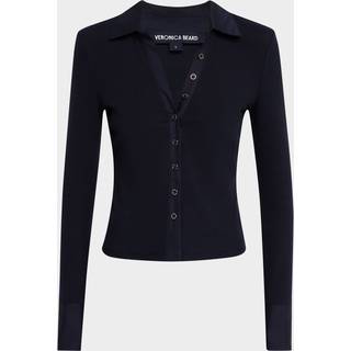 Veronica Beard Scottie cotton-blend top - blue - XL