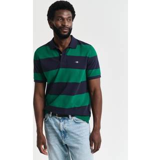 Gant Herren Polo-Shirt grün gestreift
