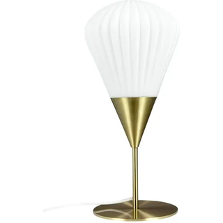 Ballon Bordlampe Opal/ Messing
