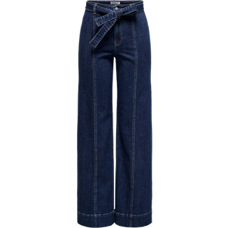 Only Blush High Waist Belt Jeans Madison Dark Blue