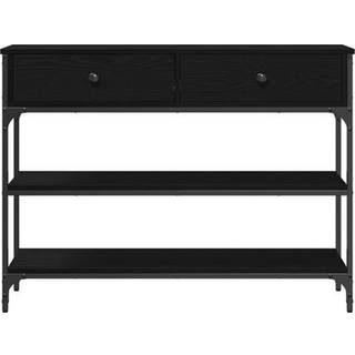 Konsolbord Sort eg 100 x 25 x 75 cm Laminat træ og metal