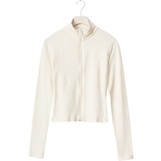 Gina Tricot-Soft touch zip jacket-Trøjer-Beige-L-Dame