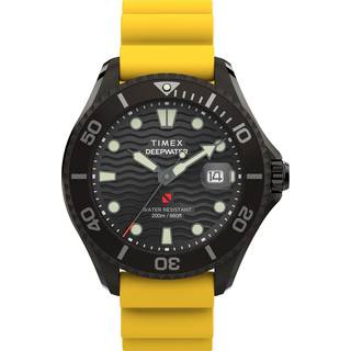 Timex Deep Water Meridian Black Dial Rubber Strap Men's Watch TW2W81700