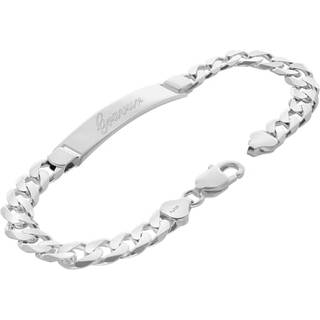 trendor 15812 Gravur-Armband für Herren 925 Silber Panzerkette mit Namen