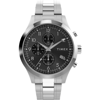 TIMEX Dress Chronograph i stål med lænke