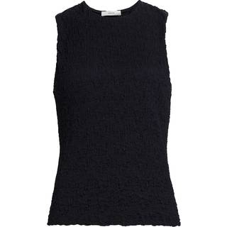 Vince Smocked cotton-blend top - blue - XS