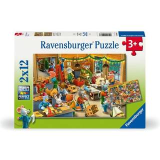 Ravensburger Puslespil Julegavefabrikken 2x12 brikker