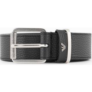 EMPORIO ARMANI Herren Gürtel schwarz Glattleder