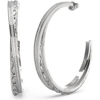 Guess UBE04585RH Stainless Steel Crystal Hoop Earrings - J42258