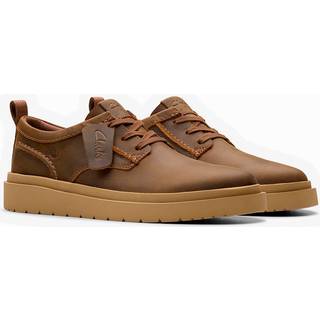 Clarkstil mænd. 26180863 Polden Lace brune lædersko (40), Fast, Blonder, Casual