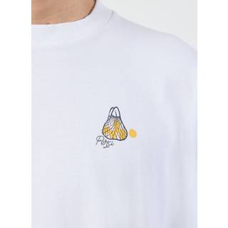 Percival Percival White Oversized Arancia T-Shirt