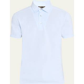 Loro Piana Cotton piquÃ© polo shirt - blue - EU 46