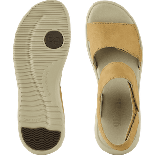 Green Comfort Leaf Sun damesandaler - (Karry gul, str. 38, Læder)