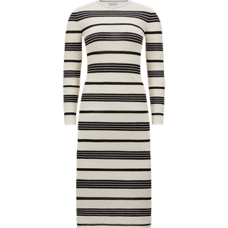 Moncler Dress Striped Bouclé Midi M - Mörkgrå - M