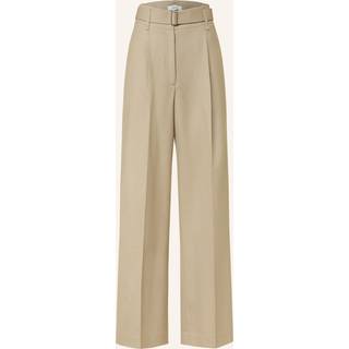 Reiss Reiss Neutral Clara Wool Belted Wide-Leg Trousers