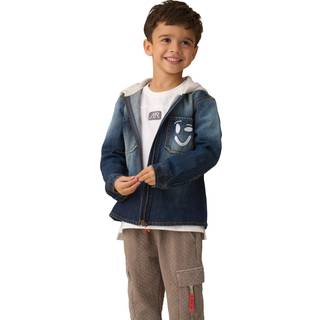 Angel & Rocket Angel & Rocket Blue Smile Denim Overshirt With Hood