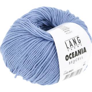 Lang Yarns Oceania 021 Indhold: 70% Bomuld, 30% Viskose Vægt/længde: 50 g = ca. 140 meter Anbefalede pinde: 3,5-4 mm. Strikkefasthed: 10 x 10 cm = 22 m x 30 p Vask: Maskinvask 30 ℃ / Tåler ikke tørretumbling / Brug aldrig skyllemiddel.