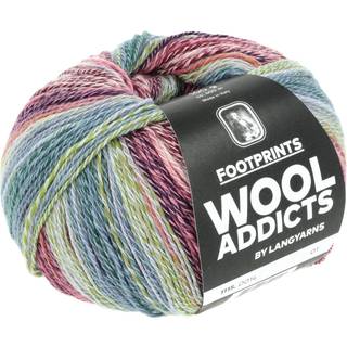 WoolAddicts Footprint by Lang Yarns - Blå/vin/rose