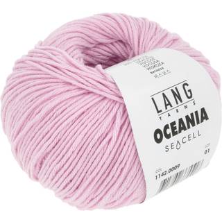 Lang Yarns Oceania 009 Indhold: 70% Bomuld, 30% Viskose Vægt/længde: 50 g = ca. 140 meter Anbefalede pinde: 3,5-4 mm. Strikkefasthed: 10 x 10 cm = 22 m x 30 p Vask: Maskinvask 30 ℃ / Tåler ikke tørretumbling / Brug aldrig skyllemiddel.
