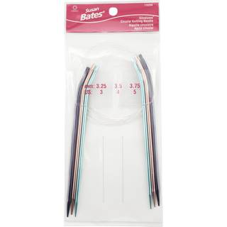 Susan Bates Silvalume Circular Strik n?le 3/PKG-st?rrelser 3 4 5 hver