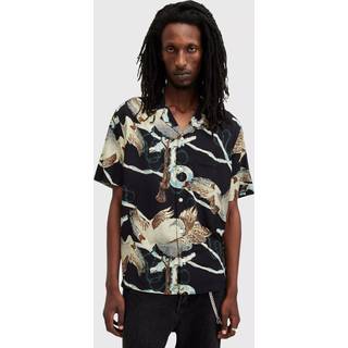 All Saints AllSaints Black Buzzard Short Sleeve Shirt