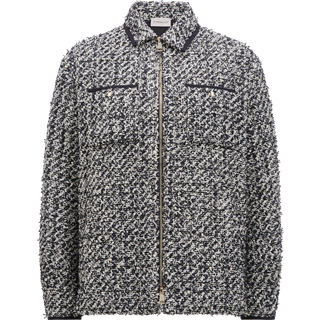 Moncler Jacket Tweed Down Shirt IT 40 (EUR 34) - Aqua - IT 40 (EUR 34)