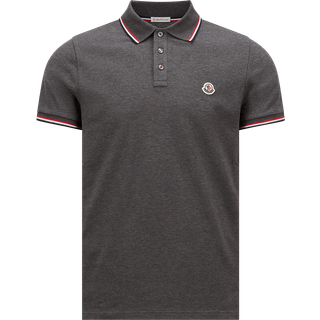 Moncler Contrast Rib Polo Dark Grey