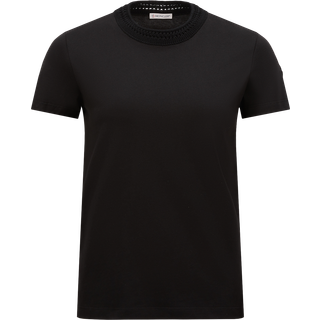 Moncler T-Shirt Crochet Accent Cotton M - Black - M