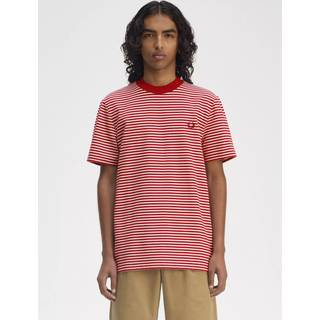 Fred Perry Herren T-Shirt rot gestreift