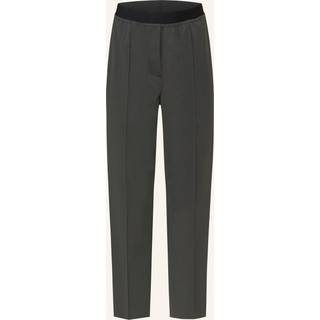 Reiss Reiss Charcoal Grey Lucia Elasticated-Waistband Tapered Trousers
