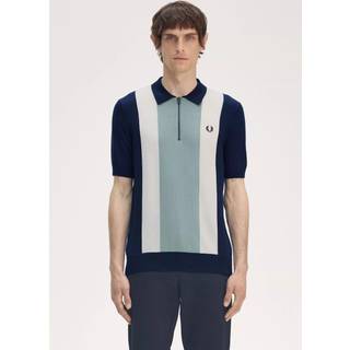 Fred Perry Herren Polo-Shirt blau gestreift