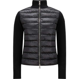 Moncler Cardigan Padded Wool Zip-Up L - Black - L