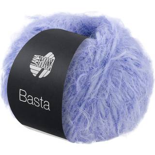 Lana Grossa Basta 20 Lillablå Indhold: 50% ren, ny merinould, 50% polyamid Vægt/Længde: 50 g = ca. 100 meter Anbefalede pinde: 6.00 mm Strikkefasthed: 10 x 10 cm = 15 m x 20 p Vask:Håndvask / Tørres fladt.