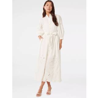 Forever New Forever New White 100% Cotton Aisha Broderie Midi Dress