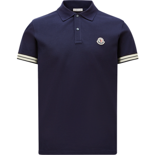 Moncler Contrast Rib Polo Navy