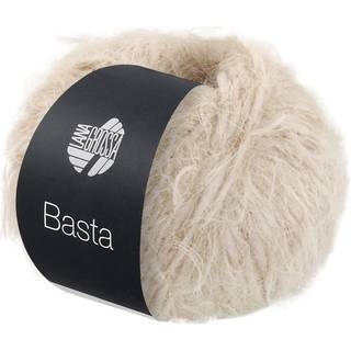 Lana Grossa Basta 02 Lys beige Indhold: 50% ren, ny merinould, 50% polyamid Vægt/Længde: 50 g = ca. 100 meter Anbefalede pinde: 6 mm Strikkefasthed: 10 x 10 cm = 15 m x 20 p Vask:Håndvask / Tørres fladt.