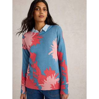 White Stuff White Stuff Blue Olive Floral Jumper