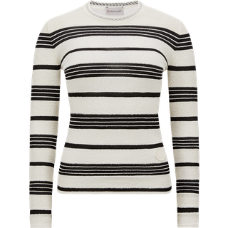 Moncler Sweater Striped Bouclé Jumper L - Mörkgrå - L