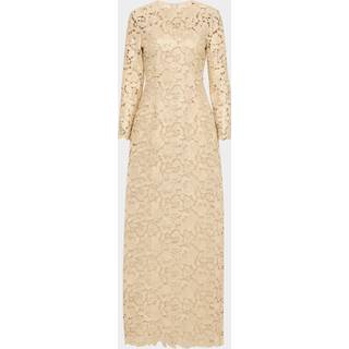 Oscar de la Renta Floral lace gown - gold - L