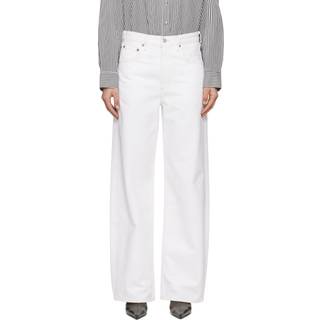 Agolde Low Curve mid-rise wide-leg jeans - white - L-XL