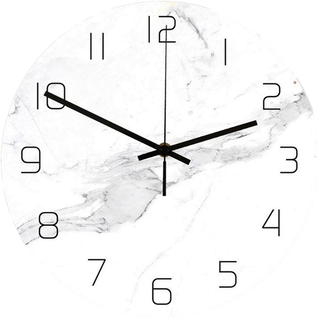 Hvid Marmor Vægur 30 cm