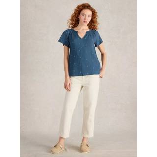 White Stuff White Stuff Blue Luella Embroidered Top