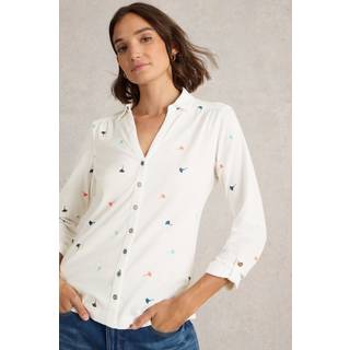 White Stuff White Stuff White Annie Embroidered Jersey Shirt
