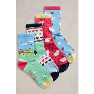 White Stuff White Stuff Green Springtime Ankle Socks 4 Pack
