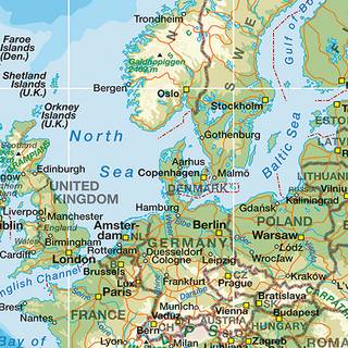 Verdenskort - Classic - Plakat - Str: 70 x 100 Cm