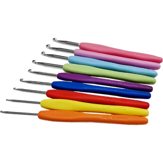 Ergonomisk Hæklenålesæt i Aluminium