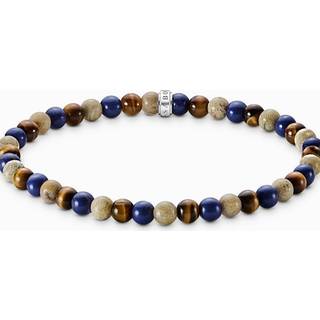 Thomas Sabo A2183-531-7-L19 Unisex Bead Armband in Braun- und Blautönen