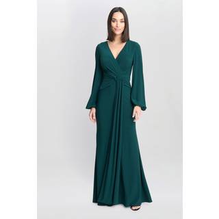 Gina Bacconi Gina Bacconi Green Petra Jersey Knot Front Maxi Dress